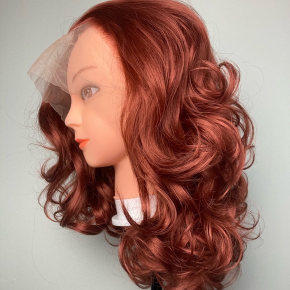 Short Bob Auburn Hair Lace Wigs - Picture 10 of 12